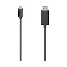 Hama HM.200718 USB-C  Plug-HDMI Plug Ultra HD Görüntü Kablosu Siyah
