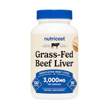 Grass-fed Beef Liver 3,000 Mg 120 Capsules - Non Gmo - Gluten Free