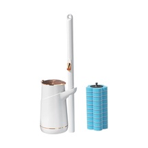 Suntek Magideal  Tek Kullanımlık Tuvalet Fırçası Klozet Dolum Başlığı Pot-10x-mavi-kafa