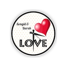 Kişiye Özel Cam Duvar Saati 27 Cm. - 023 Çok Renkli