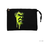 Zepplin Giyim Hulk Painting Siyah Clutch Astarlı Cüzdan / El Çantası