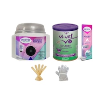 Ekamix Konserve Ağda Makinesi + Vivet Azulen Ağda 800 ML + Bez 10 M