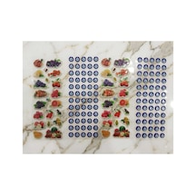 160 Adet Kabartmalı Meyve Ve Nazar Boncuklu Sticker 4 Sayfa Diğer