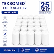 Teksomed Elastik Sargı Bezi 10 Cm X 4 Metre 25 Adet
