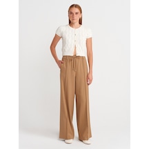 Dilvin 72170 Geniş Paça Yumuşak Pantolon-camel Camel
