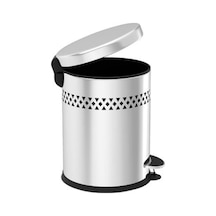 Dlk-5 5 Lt Pedallı Krom Cop Kovası 430 Gri