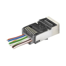 Cat6e Ez Rj45 Metal Konnektör 100 Adet Plastik Kutu - Siyah Nd2418 Evimdeyokyok