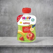 Organik Çilekli Muzlu Elma Püresi 100 Gr