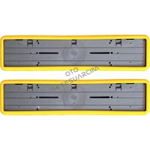 Çerçeveli Plakalık Plaka Altlığı Sarı 2&amp 39li