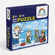 Balıkçılar Mini Puzzle 40 Parça 3-7 Yaş Eğitici Çocuk Puzzle Yapboz