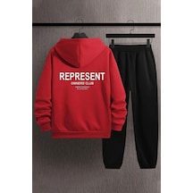 Uyguntarz Unisex Represent Baskılı Eşofman Takımı Kırmızı