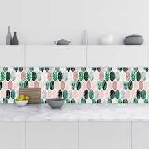 Tezgah Arası Folyo Kaplama Folyosu Altıgen Çiçek 60x200 Cm Genel