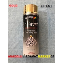 Carat 400 ML Altın Krom Efekt Sprey Boya Parlak Altın  Renk