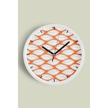 Modern Duvar Saati - 30cm - Önü Camlı Beyaz Kasa - Sessiz Mekanizma-jh0849 Beyaz
