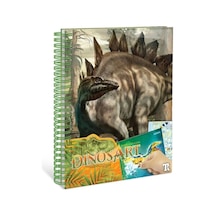 Dinosart-15204 Small Creative Book - Velvet Art 8 Lı