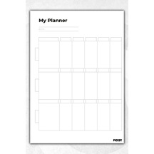 Zamansız Çok Amaçlı Günlük Haftalık Aylık Planlayıcı - A4 Ebat Yapılacaklar - 30 Yaprak - Planner - 1446 Çok Renkli