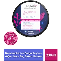 Urban Care Hyaluronik Asit & Kolajen Kuru ve Cansız Saçlara Özel Yoğun Gece Saç Bakım Maskesi 230 ML