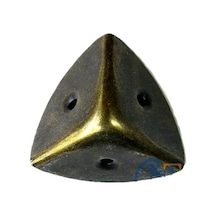 Dekoratif, Kutu, Sandık Köşesi - 45x28 Mm, Büyük, Antik, 1 Adet Sarı