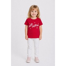 Yale Kids 1 4 Yaş Kız Çocuk %95 Pamuklu Tişört Kırmızı