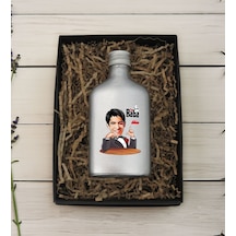 Bk Gift Kişiye Özel The Baba Karikatürlü Gümüş Tasarım Cam Şişe Kolonya 200 ML 4