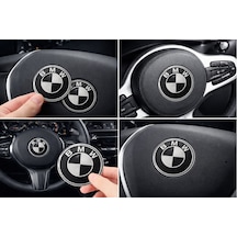 Bmw Siyah Logo Damla Sticker Araba Direksiyon Amblem Damla Sticker 4,5 Cm 45 Mm 1 Adet 1 Adet