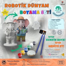 Codlaı Kids Robotik Dünyam 3d Boyama Seti - Çocuklar İçin Eğitici Yaratıcı Oyuncak Boyama Kiti - Gezgin Fil