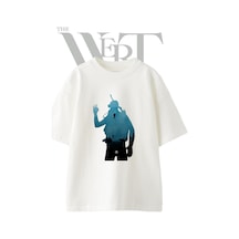 Thewert Big Daddy Bioshock Tasarım Baskılı Ünisex Beyaz Oversize T-shirt