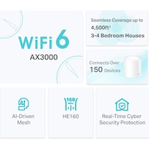 TP-Link DECO X50 3000 Mbps EV WI-FI 6 SİSTEMİ (2-PACK)