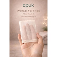 Premium Yüz Kesesi,%100 Floş İpek, Hassas Ciltler İçin, Beyaz