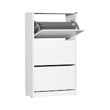 Flat Duo 3 Katlı Geniş Ayakkabılık Dolabı - Beyaz