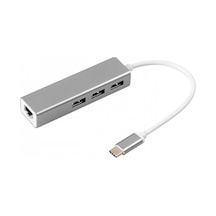 EVEREST SL-UTY1010 Gigabit 1port Type-C Ethe  net,3x USB Çoklayıc