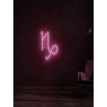 Oğlak Burcu Sembolü Pleksi Neon Tabela Pembe