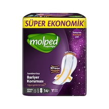 Molped Super Night Hijyenik Ped Ekonomik Paket Süper Gece 14'lü Tarı