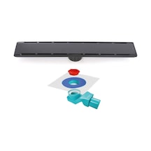 Sukar Line 6 Siyah Plain 50cm Izgaralı Duş Kanalı 1156-1035000-31