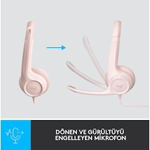 Logıtech H390 Mıkrofonlu Pembe Kulaklık 981-001281