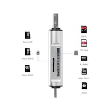 5848 Type C Usb Kart Okuyucu Micro Sd Card Reader Çevirici Dönüştürücü Adaptör