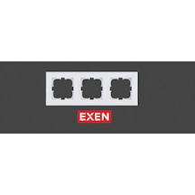 Exen Karell Beyaz Üçlü Çerçeve