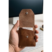 Lederax Hakiki Crazy Deri Minimalist Kartlık Cüzdan Ld700 Yeşil
