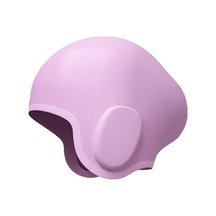 Trendooze Wave Su Geçirmez Düz Renk Kulak Koruyucu Silikon Yüzme Bonesi, Renk: Uzun Saç Pembe Mor Vy Pembe