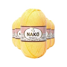 5 Adet Pırlanta Amigurumi El Örgü İpi Yünü Saman Sarı 215 Çok Renkli