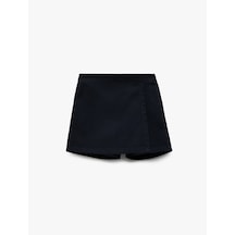 Koton Pamuklu Gabardin Şort Etek Lacivert 6wkg40018aw Lacivert