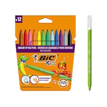 Bıc Kids Couleur Ultra Yıkanabilir Keçeli Boya Kalemi 12'li Kutu