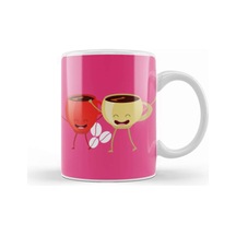 Funny Coffee Drinks Art Lover Gift Quote Vintage Retro Rainbow Style Kupa Bardak Porselen No11791 Karışık