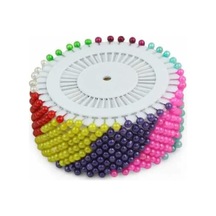 Saip 38 Mm Diske Dizili Plastik Başlı Toplu İğne 12 Li Paket