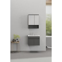 Biani Dalyan 60 Cm Banyo Dolabı Renk Mat Gri