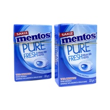 Mentos Pure Fresh Nane Aromalı Şekersiz Tatlandırıcılı Draje Sakız 22 G 2 Adet