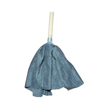 1 Adet Mop 1 Adet Ahşap Sapı İle Takım Mikrofiber Vileda Tipi Mop Paspas Gri