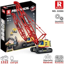 Reobrix Technic 22006 Paletli Vinç Crawler Crane Kumanda&motorlu Yaratıcı Yapı Blok Seti Building Blocks - 1322 Parça