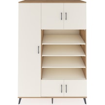 Kronos Dolap 10 Raflı 5 Kapaklı 132x59x195 Çam-aytaşı/aytaşı Çam