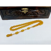 Soma Tesbih Çubuk Malzemeden Yapılma Hareli Sıkma Kehribr Tesbih Ölçü7,5x10.5